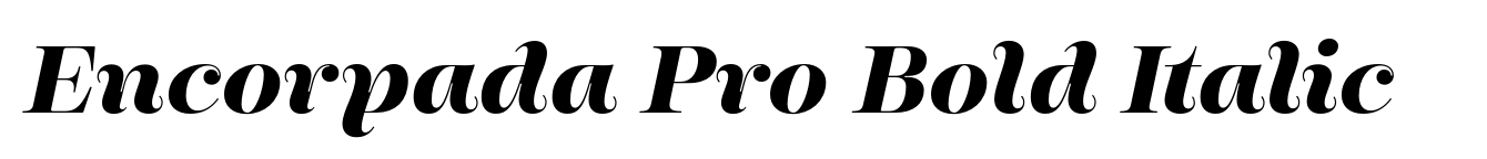 Encorpada Pro Bold Italic